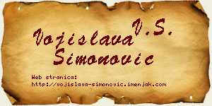 Vojislava Simonović vizit kartica